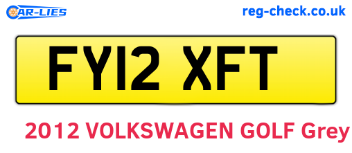 FY12XFT are the vehicle registration plates.