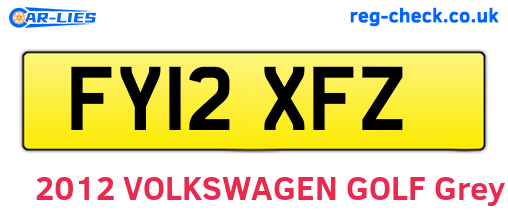 FY12XFZ are the vehicle registration plates.