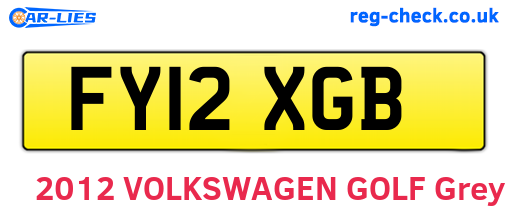FY12XGB are the vehicle registration plates.