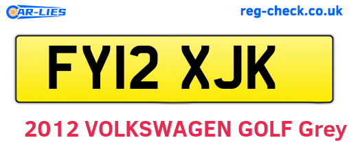 FY12XJK are the vehicle registration plates.