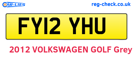 FY12YHU are the vehicle registration plates.