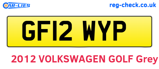 GF12WYP are the vehicle registration plates.