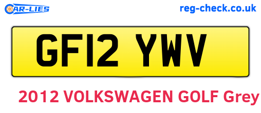 GF12YWV are the vehicle registration plates.