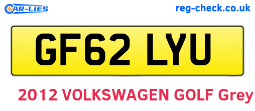 GF62LYU are the vehicle registration plates.