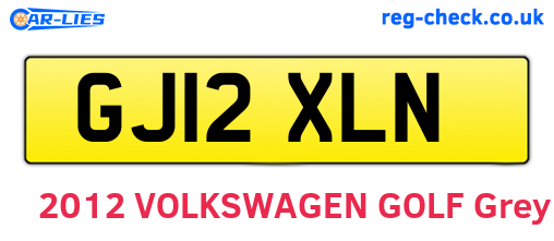 GJ12XLN are the vehicle registration plates.