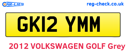 GK12YMM are the vehicle registration plates.