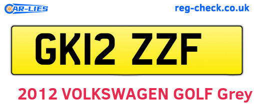 GK12ZZF are the vehicle registration plates.