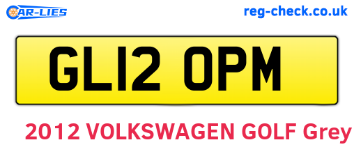GL12OPM are the vehicle registration plates.