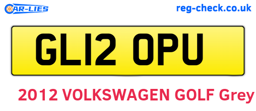 GL12OPU are the vehicle registration plates.