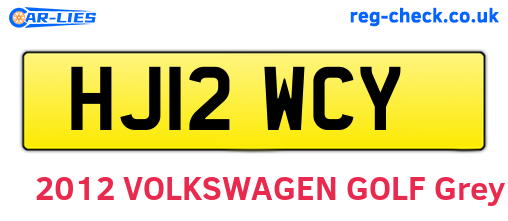 HJ12WCY are the vehicle registration plates.