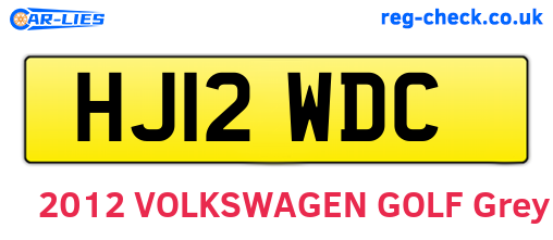 HJ12WDC are the vehicle registration plates.