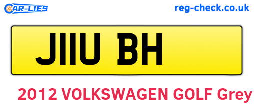 J11UBH are the vehicle registration plates.