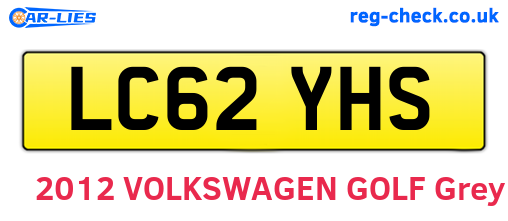 LC62YHS are the vehicle registration plates.