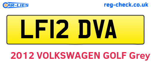 LF12DVA are the vehicle registration plates.