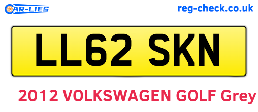 LL62SKN are the vehicle registration plates.
