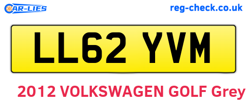 LL62YVM are the vehicle registration plates.