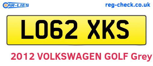 LO62XKS are the vehicle registration plates.