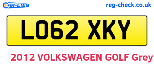 LO62XKY are the vehicle registration plates.