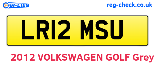 LR12MSU are the vehicle registration plates.