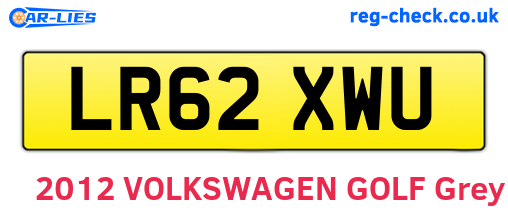 LR62XWU are the vehicle registration plates.