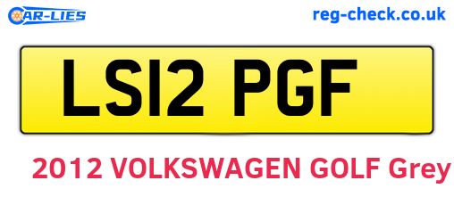 LS12PGF are the vehicle registration plates.