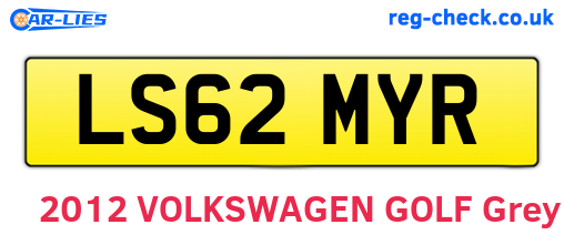 LS62MYR are the vehicle registration plates.