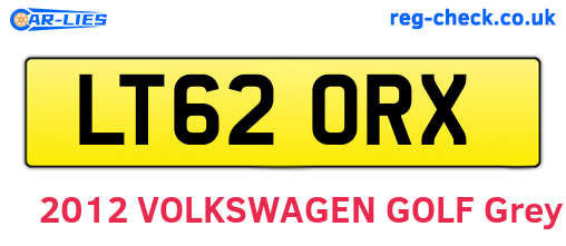 LT62ORX are the vehicle registration plates.