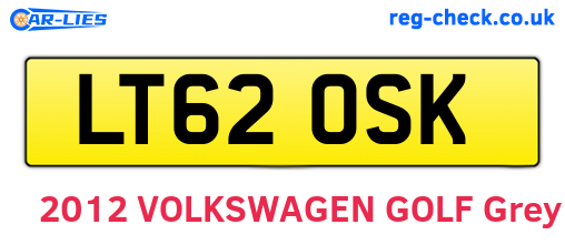LT62OSK are the vehicle registration plates.