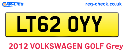 LT62OYY are the vehicle registration plates.