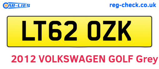 LT62OZK are the vehicle registration plates.