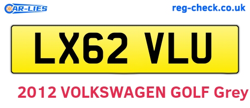 LX62VLU are the vehicle registration plates.