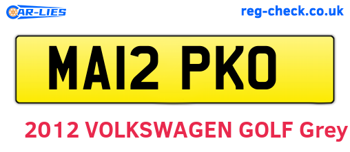 MA12PKO are the vehicle registration plates.