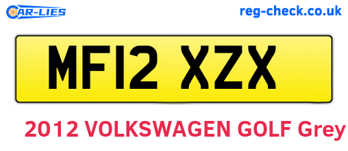 MF12XZX are the vehicle registration plates.