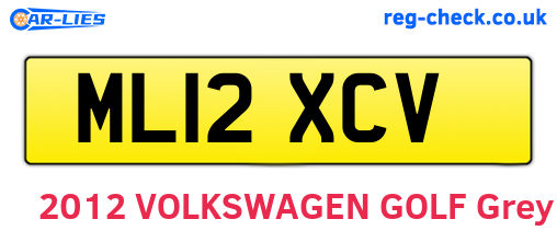 ML12XCV are the vehicle registration plates.