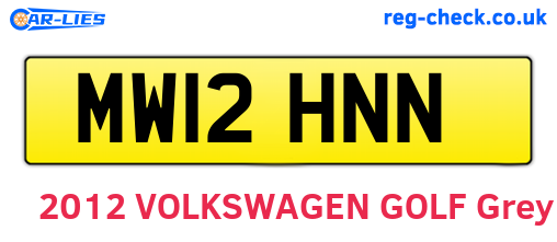 MW12HNN are the vehicle registration plates.