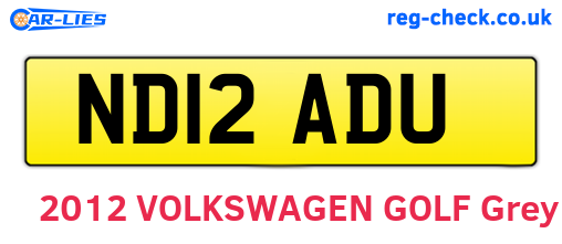 ND12ADU are the vehicle registration plates.