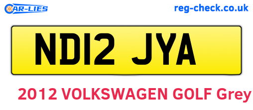 ND12JYA are the vehicle registration plates.
