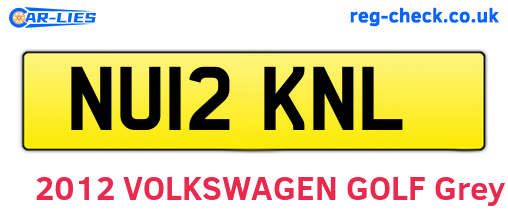NU12KNL are the vehicle registration plates.