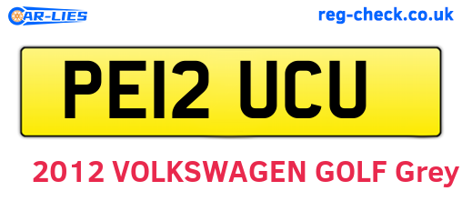 PE12UCU are the vehicle registration plates.