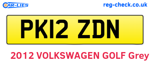 PK12ZDN are the vehicle registration plates.