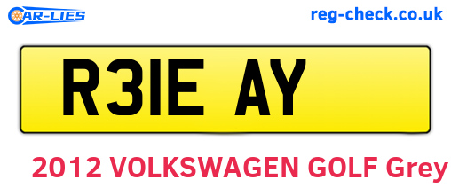 R31EAY are the vehicle registration plates.