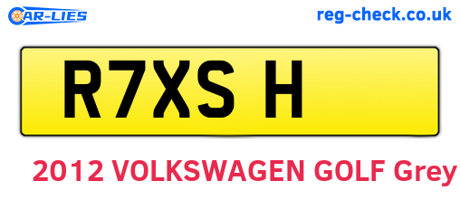 R7XSH are the vehicle registration plates.