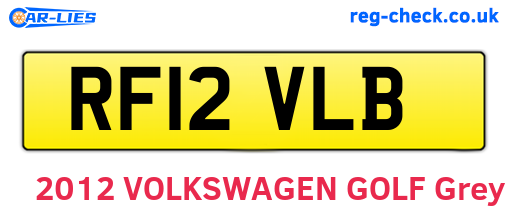 RF12VLB are the vehicle registration plates.