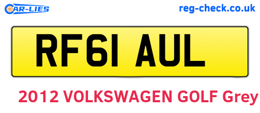 RF61AUL are the vehicle registration plates.