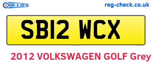 SB12WCX are the vehicle registration plates.