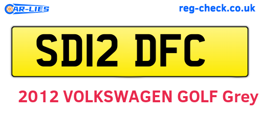 SD12DFC are the vehicle registration plates.