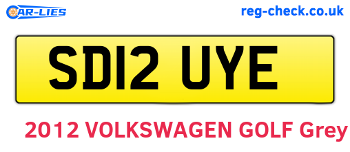 SD12UYE are the vehicle registration plates.