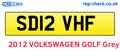 SD12VHF are the vehicle registration plates.