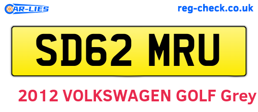 SD62MRU are the vehicle registration plates.