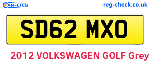 SD62MXO are the vehicle registration plates.